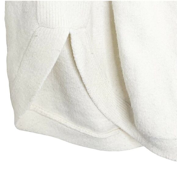 Moth Anthropologie Cream Brenta Cowl Neck Long Sleeve Sweater Curved Hem Small S - Picture 6 of 9